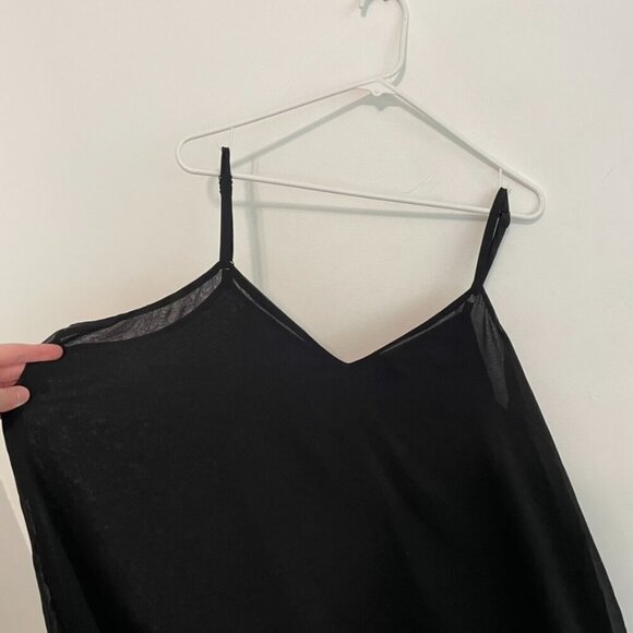 TORRID 2 Plus Size Sophie Chiffon Double Layer Cami Black Sleeveless Tank Blouse - Picture 8 of 16